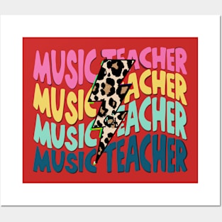 Music teacher Thunderbolt Posters and Art